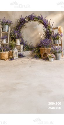 Tło fotograficzne „Rustykalny lawendowy zakątek” | 4206
